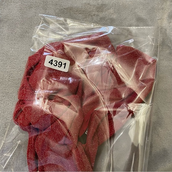 New! Beach Riot Red Metallic Celine One Shoulder One Piece Swimsuit 24391 - Picture 10 of 10